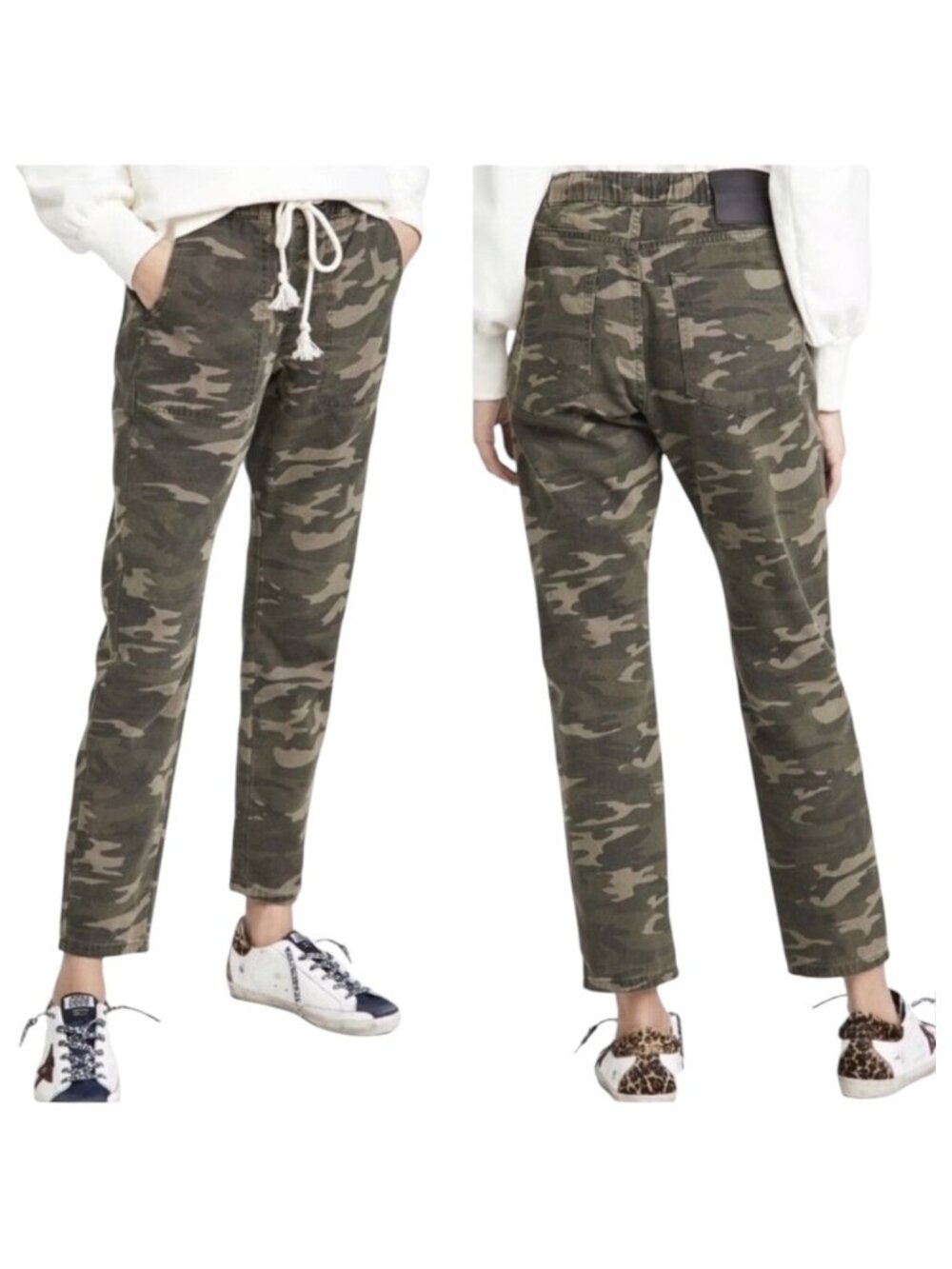 One‎ Teaspoon Pants Women XS Green Camo Shabbies Jeans Drawstring NWT Athleisure
